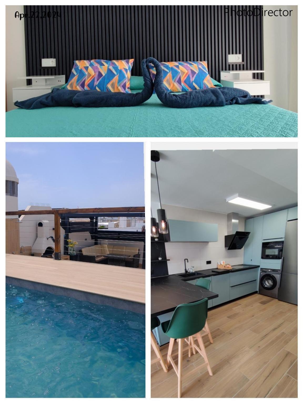 Appartamento Ático con piscina privada a 150m de la playa Vera Esterno foto